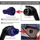 250v Sae J1772 Tesla Charger Charging Adapter Connector For Model S x y 3 Blue