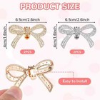 4 Pcs Bow Shoe Clips Crystal Rhinestone Bow Shoe Clips Shoe Charms Bow Clips