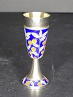 Soviet Russian 916 Silver Cloisonne Enamel Vodka Goblet 40g Gilt Sterling