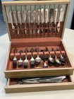 91 Pcs Vintage Mixed Silverplate Flatware With Box