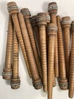 Wood Bobbins Quills Reclaimed Industrial 8  Wth Staples  Lot Of 30