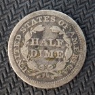1853 Arrows Seated Liberty Silver Half Dime  Grade G    Free Ship  C5486