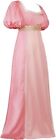 Regency Dresses For Women Luxurious Pearls Lace Empire Waist Dress Small Pink