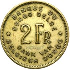 Belgian Congo - Leopold Iii  - Coin - 2 Franc Francs 1947 Elephant Condition 