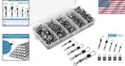 200pcs Fishing Barrel Swivel Set With Safety Snap  5 Sizes - Durable   Corros   