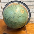 Antique 1940 s Wwii Rand Mcnally Art Deco World Terrestrial Globe Base W atlas