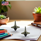 2pcs Silver Accurate Spinning Top forever Spin portable Precision Metal Spinner