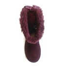 Ugg Bailey Bow Crushed Velvet Suede Boots Womens Size 6 Wine Grape 1138171