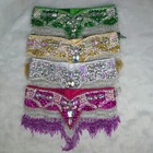 Sequins Beaded Belly Dance Costume Samba Rave Carnival Hip Scarf Belt 11 Colors