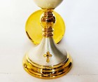 Chalice   Paten Brass Gold Plated Goblet Holy Religious Gift Church Altar Usnl50