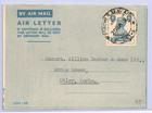Pakistan India Overprint Stationery Air Letter Karachi Gb Otley 1949 Wh116