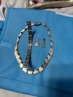 Vintage Sterling Silver Taxco Mexico Necklace Bracelet Earrings Set Signed Innui