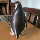 Authentic Dcuk 8  Medium Wooden Emperor Penguin Figurine     Hand Carved Bamboo