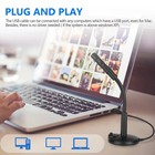 Computer Mini Condenser Microphone Usb Stand Recording Mic For Pc Desktop Laptop