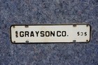 1965 Grayson County Virginia License Plate Topper   535