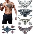 Large Tattoos Fake Temporary Body Art Stickers For Men Women Teens  3d Realis   