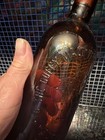 Vntg 1886 The Duffy Pure Malt Whiskey Co  Bottle W 2 Orig Labels   Cork Vg Empty