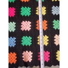 Granny Square Crochet Afghan Multicolor Blanket Boho Throw 65 x51  Grannycore