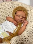 Sleeping Black 18  Girl Reborn Baby Dolls Vinyl Body Realistic Newborn Toddler