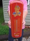 Large 17    Sunbeam Bread Metal Advertising Thermometer  Sign