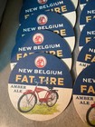 New Belgium Brewing Fat Tire  Amber Ale 4 Inch Round Beer Coaster Set Of 22