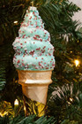 Robert Stanley Blown Glass Sprinkled Ice Cream Cone Christmas Tree Ornament New