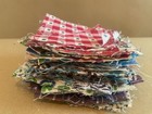 95  Original Vintage 2x2 Quilt Fabric Squares Feedsack Cotton Lot