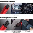 2-in-1 Car Safety Hammer Window Breaker Seatbelt Cutter Emergency Escape Tool
