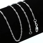 20 Inch Fashion 925 Sterling Silver 2mm Water Wave Necklace Link Chain Women New