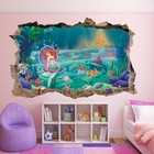 Cartoons Little Mermaid Wall Stickers 3d Art Mural Room Office Home Decor Tq5