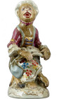 Majolica Vintage Set Of Three Ceramic Musicians Monkeys Figurines-8  h