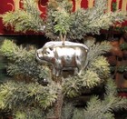 Primitive Antique Vtg Style Christmas Tree Pig Hog Resin Chocolate Mold Ornament