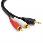 5ft 3 5mm Aux Stereo To 2 Rca Male Audio Y Cable Adapter Cord Mp3 Ipod