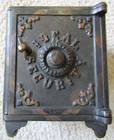 Ideal Toy Safe Deposit Cast Iron Coin Bank 5 5x4 25x3  Pat Apcd For 1890 1st Run