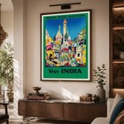 Visit India Vintage Poster Print    Indian State Railways Travel Wall Art