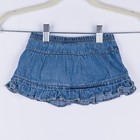 Okie Dokie Baby Girls Denim Skirt Skort 3-6 Months Ruffle Blue Jean Cute Summer