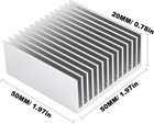 4pcs 50mm Aluminum Heatsink 50x50x20mm Heat Sink Kit For Gpu Cpu Led Chipset
