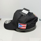 Puerto Rico Baseball Pr 3-d Embroidered All Black Snapback Hat