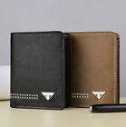 Men s Functional Bifold Leather Wallet With Id Window Card Holder Slim Purse