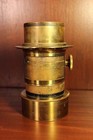 Antique Brass Photo Lens Petzval Old Vintage Camera C  1900