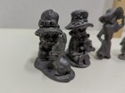 Vintage Pewter Figurines Lot Of 7 Children And Animals Collectible Miniatures 