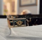 Versace 175-b 1002 Full Rim Tortoise Acetate Metal Eyeglasses 53-17-135