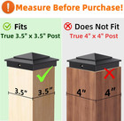 4x4 Aluminum Pyramid Post Caps For Actual 3 5  X 3 5  Wood Posts  Heavy-duty Fen