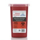 Sharps Container With Flip Lid 1 Quart - Biohazard Needle And Syringe Disposal