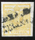 1850 Two Austria-hungary Monarchy Stamps Scott  1 - One Kreuzer Used no Gum  387