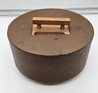 Vintage Wooden Poker Chip Carousel Rotating Rack With Chips And Cover Mcm
