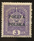 Poland 1919 - Five Cracow  poczta Polska  Overprints On Austria 1916 Stamps  206