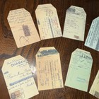 8 Junk Journal  Tags  Scrapbooking  Journaling Vintage Style Receipt Tags    