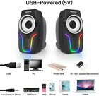 Usb 3 5mm Pc Surround Sound System Led  Computer Speakers Game Deep Bass Desktop