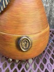Vintage Wooden Pear Tea Caddy